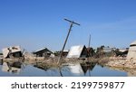 Destruction in Pakistan by flood