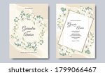 beautiful floral frame wedding... | Shutterstock .eps vector #1799066467