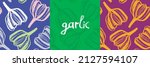 vector garlic pattern seamless. ... | Shutterstock .eps vector #2127594107