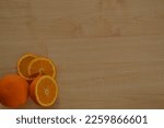 A sliced   orange and a whole...