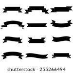 set of simple banners   basic... | Shutterstock .eps vector #255266494