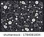 hand drawn set of fast food... | Shutterstock .eps vector #1784081834