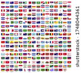287 country flag vector  flat... | Shutterstock .eps vector #1748044361