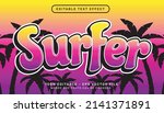 Surfer Retro Color 3d Text...