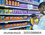 Small photo of New Delhi, India- Jan 7 2020: bourn vita protein rich diet packet at hypermarket in India.