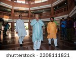 Small photo of New Delhi, India-June 22 2017: RJD President Lalu Prasad Yadav coming for opposition meeting in parliament annexe in Delhi.