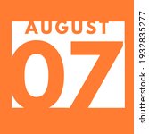 august 7 . flat modern daily... | Shutterstock . vector #1932835277