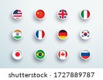 world flags round 3d button... | Shutterstock .eps vector #1727889787