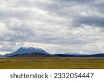 Iceland landscape. Heroubreio tuya view from Highlands of Iceland