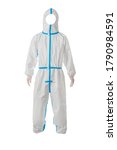 Small photo of AAMI level 3 PP+ PE Disposable Protective Coverall Knit Cuffs Attached Hood White