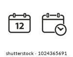 calendar vector icon. black... | Shutterstock .eps vector #1024365691