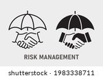 risk management icon. vector... | Shutterstock .eps vector #1983338711