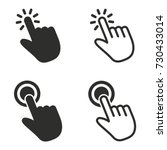 Touch Vector Icons Set. Black...