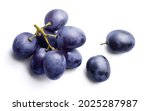 Bunch of ripe dark blue grapes...