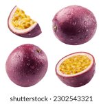 Passion fruit isolated. ripe...