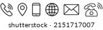 contact line icon set. vector... | Shutterstock .eps vector #2151717007