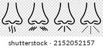 nose icons. human sense symbols.... | Shutterstock .eps vector #2152052157