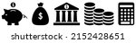 finance icon set. piggy bank ... | Shutterstock .eps vector #2152428651