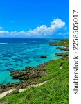 Small photo of A superb view of Okinawa where the color of the sea is wonderfully beautiful