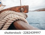Ropes from a old sailing boat in mallorca