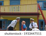 Small photo of Pippi Longstocking performance at Astrid Lindgren's World theme park, Vimmerby, Sweden. Children's entertainment. Summer holiday. Space for copy.