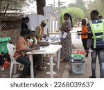 Small photo of 25th February 2023, Abuja,Nigeria: 2023 Nigeria presidential election happening at Nigeria poling unit.the presidential candidate are Peter obi, Asiwaju Tinubu,Abubakar Atiku.