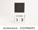 Calendar with the date October 13 and a place for designers. Illustration for an event of a certain date.