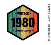 1980 vintage retro limited... | Shutterstock .eps vector #2144362261