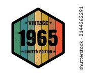 1965 vintage retro limited... | Shutterstock .eps vector #2144362291