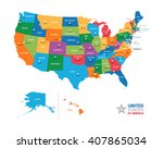 united states of america usa... | Shutterstock .eps vector #407865034