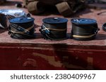 Shock tubes and blasting caps are staged for U.S. Marines with Alpha Company, 1st Combat Engineer Battalion, 1st Marine Division, to use during a sapper squad competition at Marine Corps Base Camp Pen