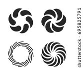 Vortex Icons Set. Spiral And...