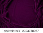 Small photo of Purple velvet fabric texture used as background. Violet color panne fabric background of soft and smooth textile material. crushed velvet .luxury magenta tone for silk.