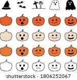 simple and cute halloween icon... | Shutterstock .eps vector #1806252067