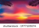 summer sunset sky. nature... | Shutterstock .eps vector #1977105074