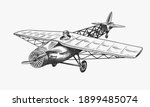 passenger airplane corncob or... | Shutterstock .eps vector #1899485074