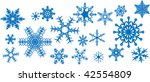 set of vector snowflakes on a... | Shutterstock .eps vector #42554809