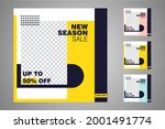 new set of editable minimal... | Shutterstock .eps vector #2001491774