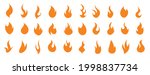 fire yellow orange icons set... | Shutterstock .eps vector #1998837734