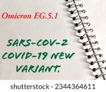 SARS-COV-2, New Variant Omicron EG.5.1 terms. A new Covid-19 variant which has descended from the rapidly spreading Omicron and was first flagged in the UK