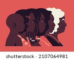 the head of an african woman of ... | Shutterstock .eps vector #2107064981