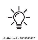 light bulb icon vector on a... | Shutterstock .eps vector #1863188887