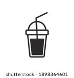 coffee cup icon vector on a... | Shutterstock .eps vector #1898364601