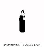 candle icon vector on white... | Shutterstock .eps vector #1901171734