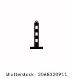 traffic cone icon vector on a... | Shutterstock .eps vector #2068320911