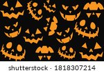 halloween black background with ... | Shutterstock .eps vector #1818307214
