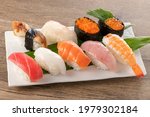 Nigiri Sushi On A Plate