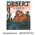 Desert Vibes Retro T Shirt...