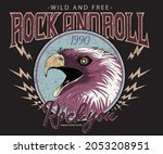 Eagle Face Rock And Roll Logo...
