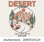 arizona road trip hand drawn... | Shutterstock .eps vector #2085525124